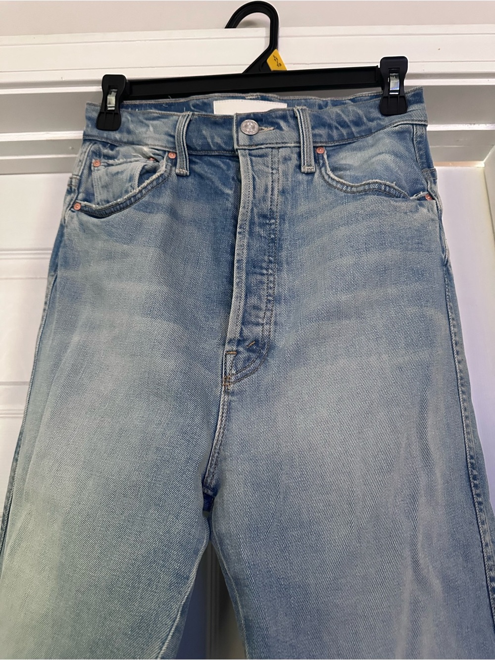 MOTHER Light Blue High-Rise Straight Jeans - Picture 3 of 5